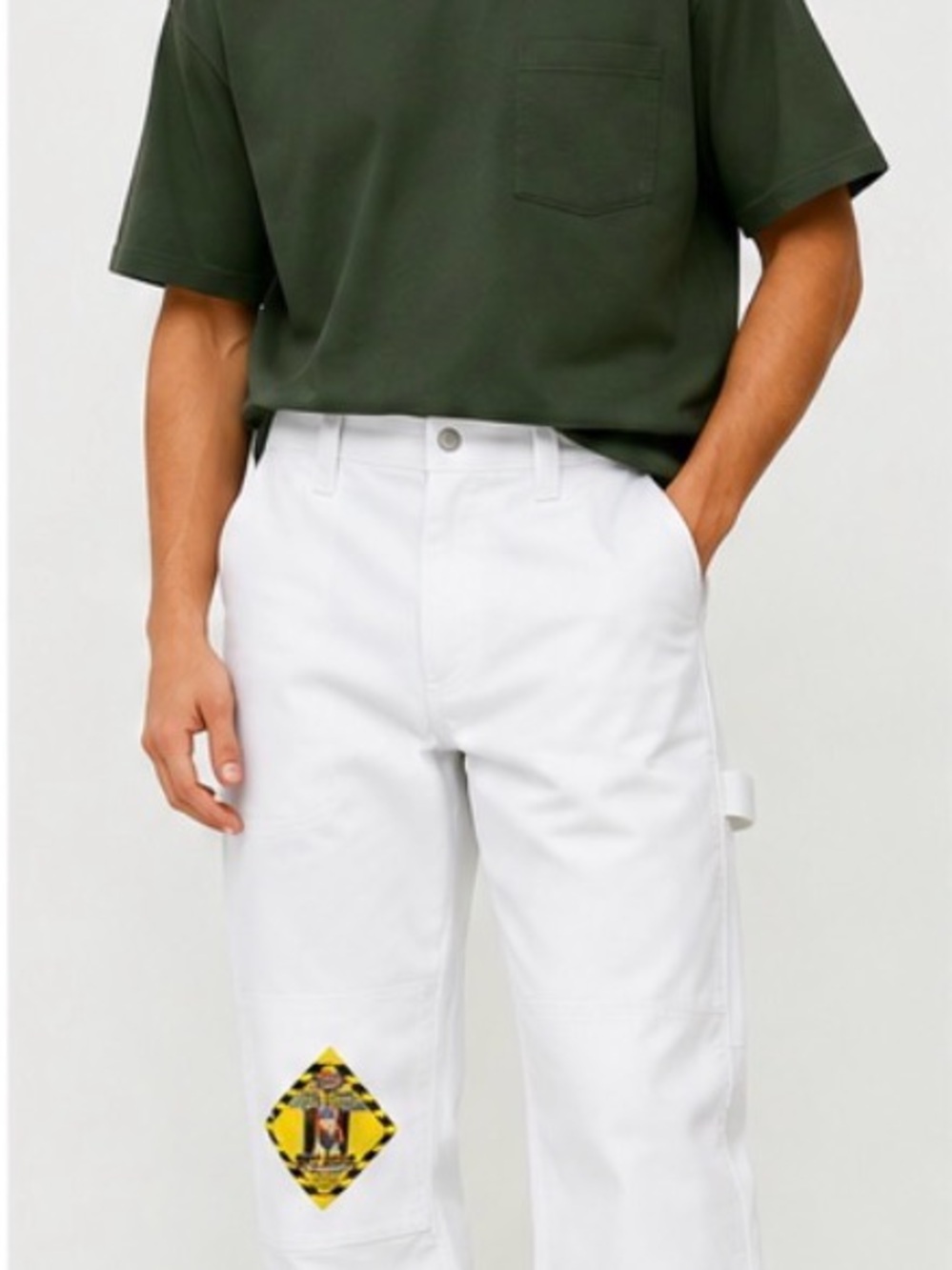 NWT Dickies White Double Knee Utility Pants Relaxed Fit 30x30 Workwear - Picture 5 of 5
